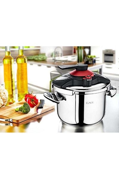 OMS , Stainless Steel Matic Pressure Cooker with Lid 7 Liters