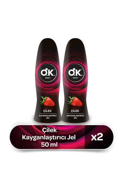 Okey Çilek Kayganlaştırıcı Jel 50 ml 2'li