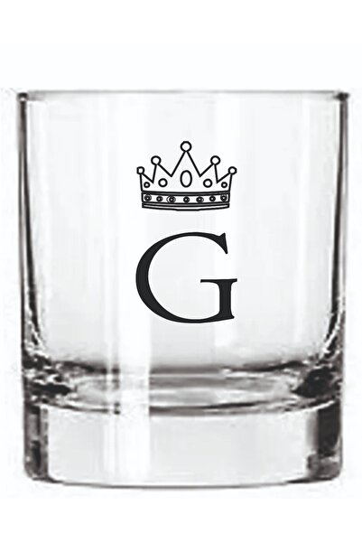 blackbonds Single Crowned G Letter Printed Whiskey and Soft Drink Glass