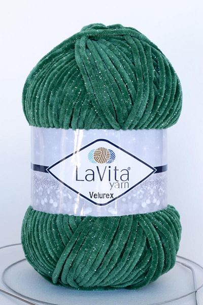 LaVita Yarn Velurex Baby Glitter Velvet Amigurumi Πλεκτό Χέρι Σπάνιο Νήμα Taka (8122-BENETTON)