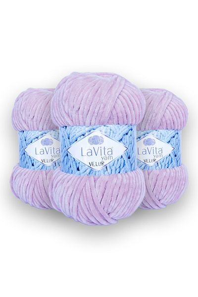 LaVita Yarn Velur Baby 3 Pack - Πλεκτό χειρός Amigurumi (4002-ΡΟΖ)