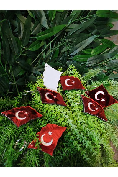 hayalimhediyelik Flag Keychain Plexi 10 Pieces