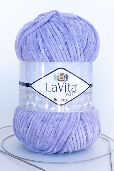 LaVita Yarn Velurex Baby Glitter Velvet Amigurumi Hand Knitting Yarn Taka Yarn (5101-LILA)