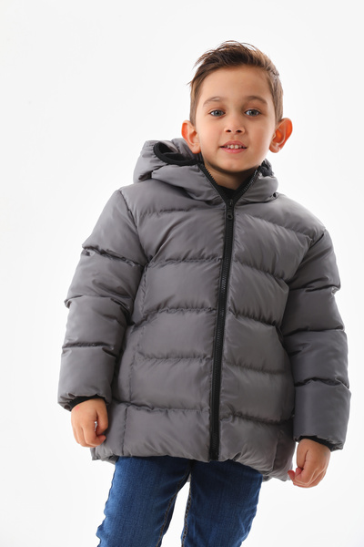 ROBA KIDS Kız Erkek Çocuk Su ve Rüzgar Geçirmez, Iç Polar, Kapüşonlu, Cepli, Kışlık, Şişme Mont & Kaban RB-400