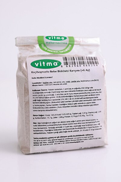 Vitma Keçiboynuzlu Bebek Bisküvi Karışımı 250gr