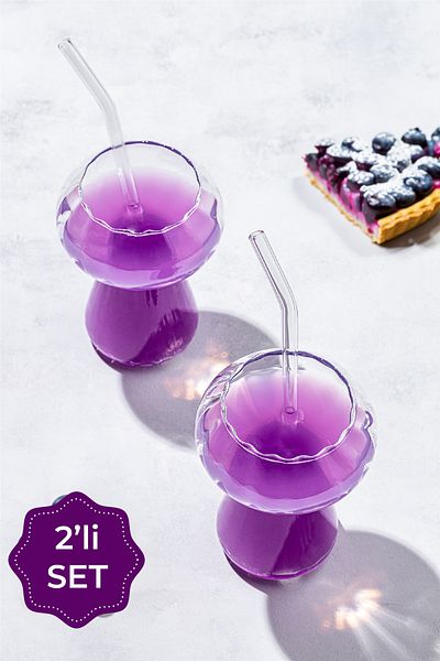 Vienev Set de 2 pahare de cafea Loly, cocktail, suc 1306 optic