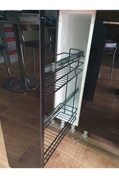 Genel Markalar Siyah Teleskopik Frenli Dolap Içi Şişelik 15.5cm (FRENLİ)