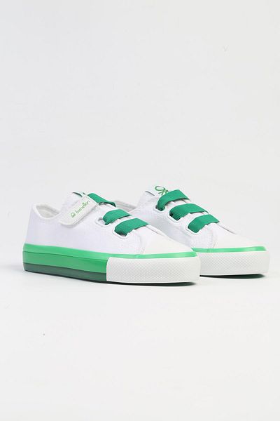Benetton ® |   BN-30977- 3394 Alb Verde-Pantofi sport pentru copii