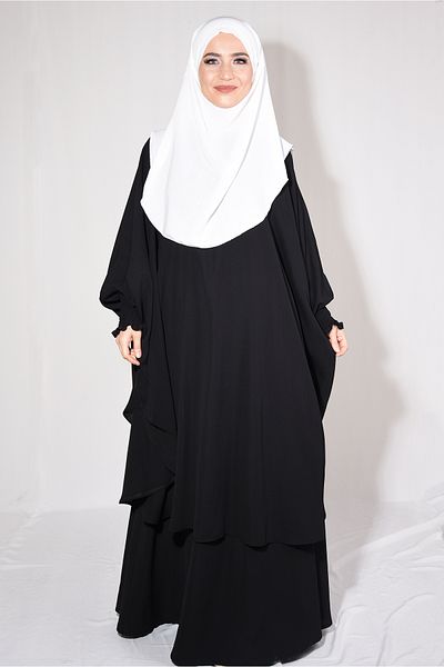 Ns nowascarf Shawl Tunic Skirt 3-Piece Set Black