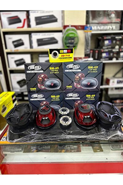 Boschman 4 ADET OVAL MİDRANGE 900 WAT 150 RMS 2 ADET DOM TWETER ÜNİVERSAL PANDİZOT DAHİL