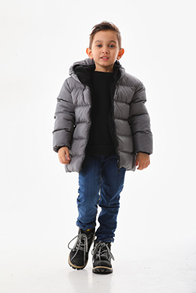 ROBA KIDS Kız Erkek Çocuk Su ve Rüzgar Geçirmez, Iç Polar, Kapüşonlu, Cepli, Kışlık, Şişme Mont & Kaban RB-400