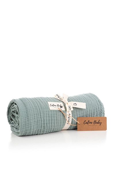Caline Baby Baby Ice Mountain Green 4 Layer Muslin Blanket 115x115 Cm