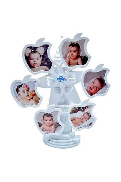 Nobbystar Rotating Movable Decorative Apple Figure Wind-Up Photo Frame with Music