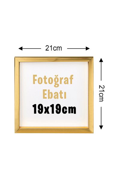 Nobbystar Adhesive Detachable Classic Gold Square Frames - Pack of 3 21x21cm