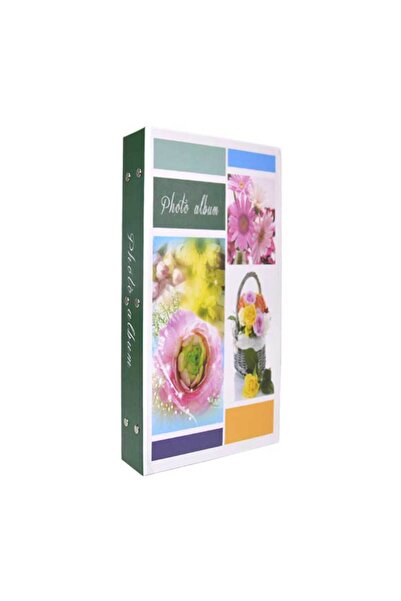 Nobbystar 300'lük 10x15cm Çiçek Desenli Yeşil Fotoğraf Albümü