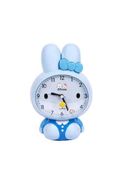 Nobbystar Fotoğraf Takılabilen Tavşan Figürlü Müzikli Mavi Çalar Saat