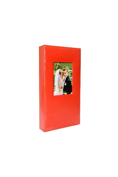Nobbystar Red Leather 10x15cm - 300 Window Photo Album