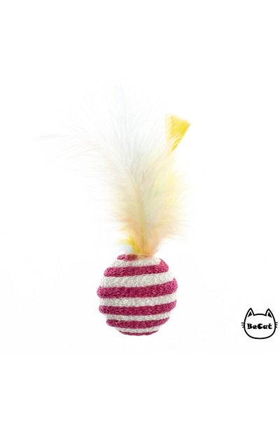 Be Cat Rope Wrap Ball Furry Cat Play Ball