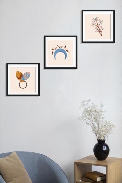 Nobbystar Adhesive Disconnect Classic Black Square Frames - Pack of 3 21x21cm