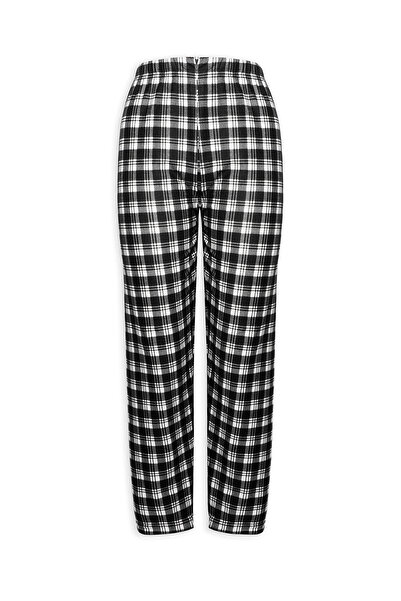 Line Smart Γυναικεία χειμερινή καρό πιτζάμα με ελαστικό καλής ποιότητας σουέτ