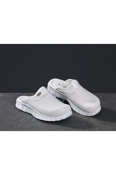 Dr. Mitra Ελαφριά Σόλα Doctor Nurse Hospital Cook Slippers 1001 Λευκό