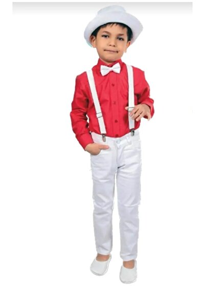 Çello mello ERKEK ÇOCUK 3LÜ TAKIM GÖMLEK PANTOLON ASKI PAPYON SETİ