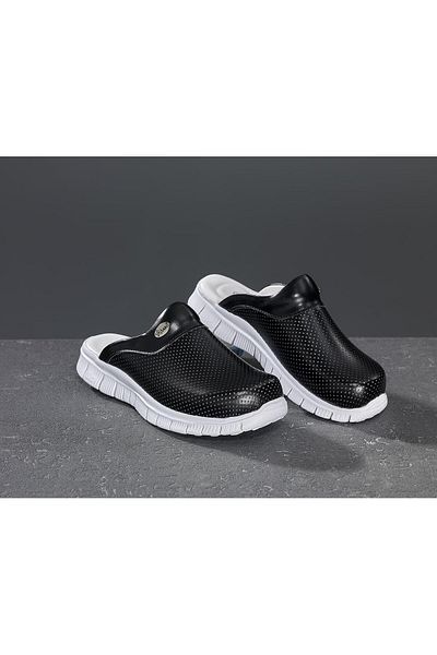 Dr. Mitra Ελαφριά Σόλα Doctor Nurse Hospital Cook Slippers 1001 Μαύρο