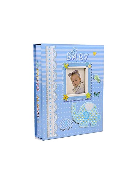 Nobbystar ألبوم صور أزرق مكون من 200 قطعة للأطفال الأولاد - صندوق مقاس 10 × 1...