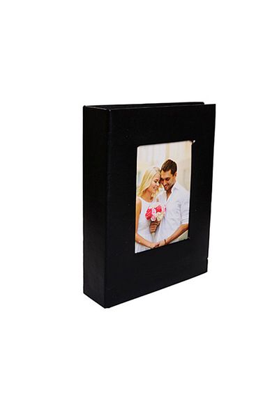 Nobbystar Black Leather Photo Album of 200 - 10x15cm with Window