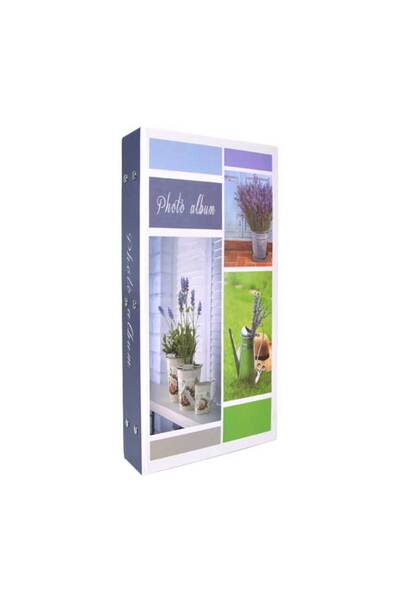 Nobbystar ألبوم صور منقوش بالزهور الزرقاء 300 قطعة مقاس 10 × 15 سم