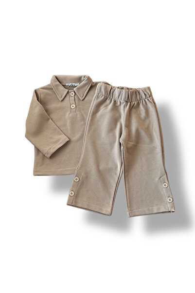 Zebra UNISEX CHARM-FREE BOTTOM TOP SET WITH COLLAR AND LEGDETAIL