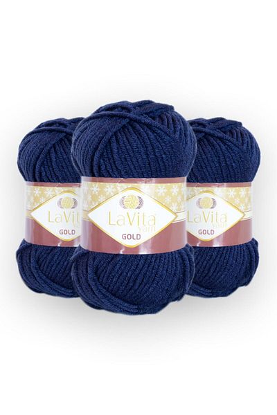 Lavita Yarn Gold 3 Pack Χοντρό χειμερινό πλεκτό νήμα Taka Yarn (9818)
