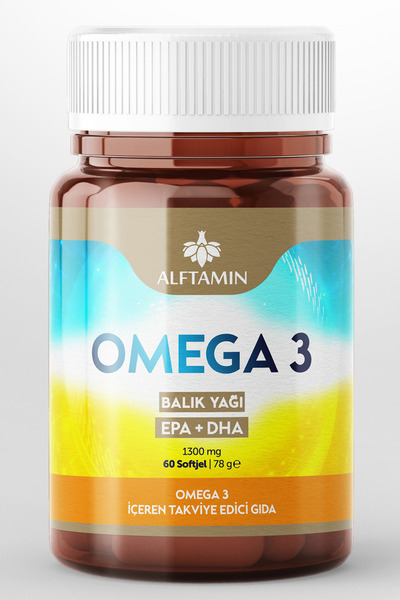 ALFTAMİN Omega 3 Premium Kalite Balık Yağı 30 Günlük Fish Oil Epa Dha 1300mg ...