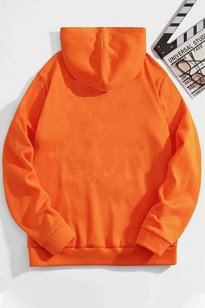 blackbonds Unisex Colorful Hooded Orange Cat Sweatshirt
