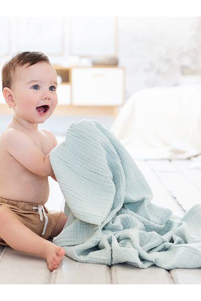 Caline Baby 4 Layer Muslin Blanket 115x115 Cm - Mint