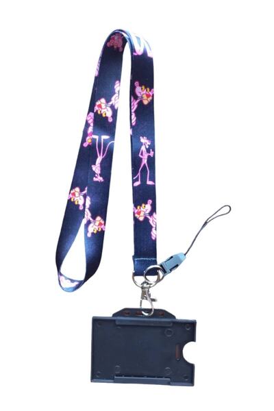 DODO BONE Pink Panther Card Strap Rope, Collar Strap Rope, Phone Strap and Bl...
