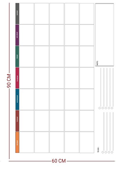 Pi Papers Planlayıcı Akıllı Kağıt - Monthly Planner Statik Elektriklenme Ile Kendiliğinden Tutunan Pano