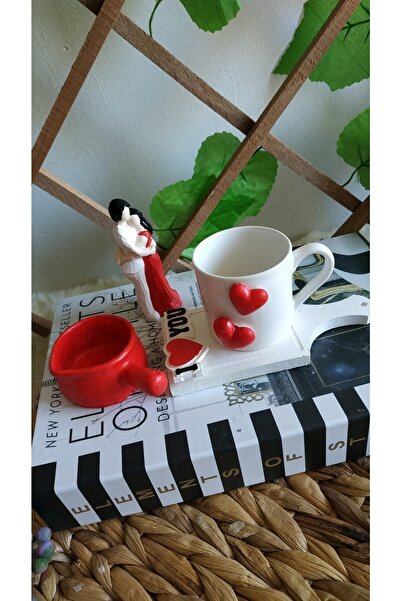 evdeki atölyem Sevgiliye Özel Kahve Fincanı Kombin Set