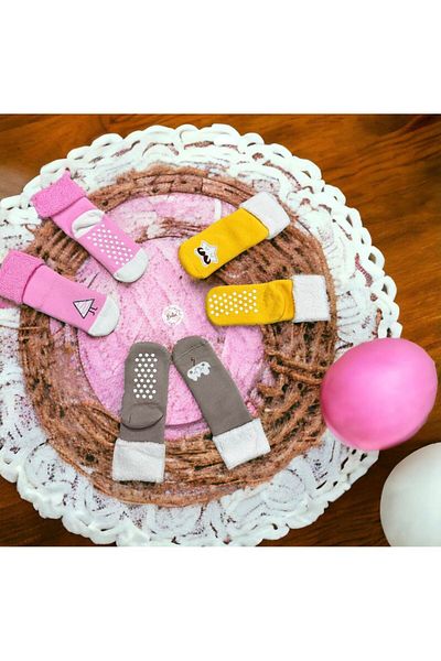 BATU GİYİM girl child non-slip terry socks
