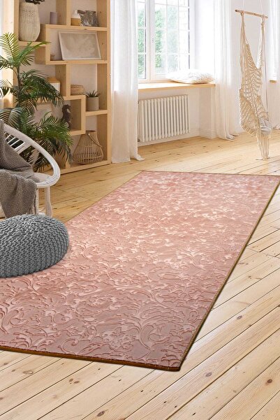 Dijidekor Halı Elit Sütlü kahve Kaymaz Taban Kesme Yolluk Salon Oda Koridor B...