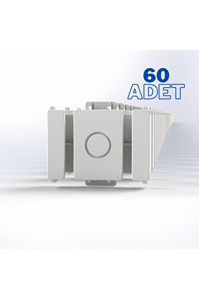 sebox Element de îmbinare pentru șină de perdea Cornișă dublă (dispozitiv de îmbinare pentru cornișă cu 2 părți) - 60 buc.