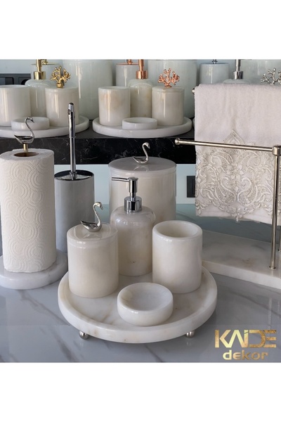 KaideDekor Mermer Banyo Seti