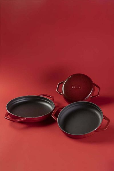 HOSSE 22cm Double Handle Cast Iron Pan HSYKTV