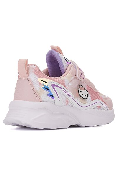 İmerShoes Powder White Hello Kitty Sneaker - Girls' Shoes with Rubber Laces and Hologram Velcro 2014