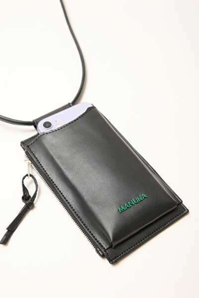 Manuka BLACK PHONE BAG WITH CARD