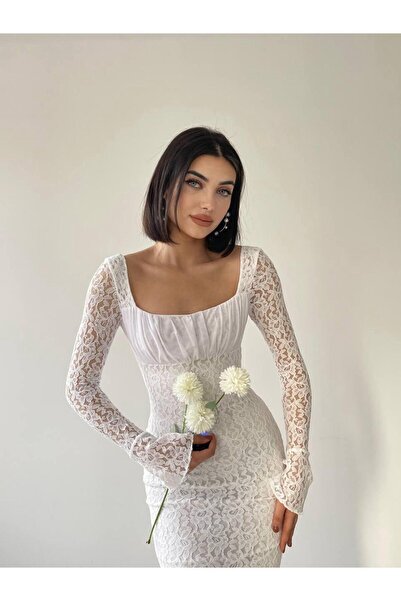 conconmoda ΦΟΡΕΜΑ MATILDA ΔΑΝΤΕΛΑ ΜΑΚΡΥ ΛΕΥΚΟ