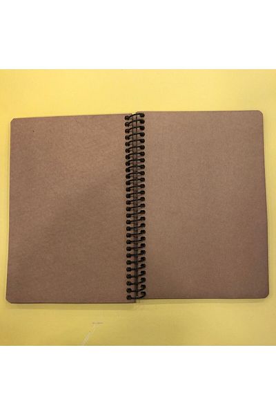 mcolor 17x24 Kraft Sheet Spiral Hard Kraft Cover Sketch Book 70 gr 100 Sheets