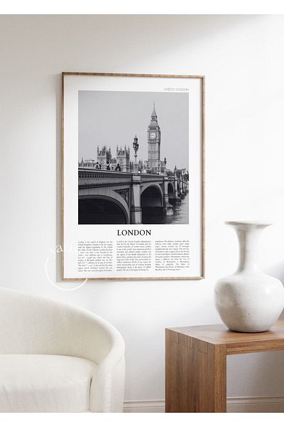 Yaris Note Σχέδιο αφίσας London Frameless