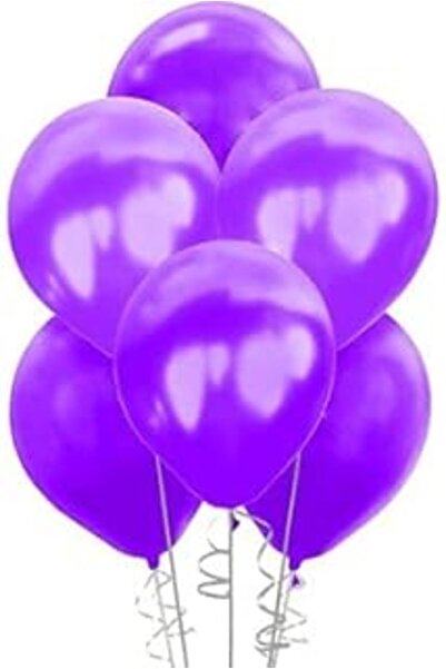 TATLI GÜNLER MOR 10 ADET METALİK BALON BÜYÜK BOY 30 CM