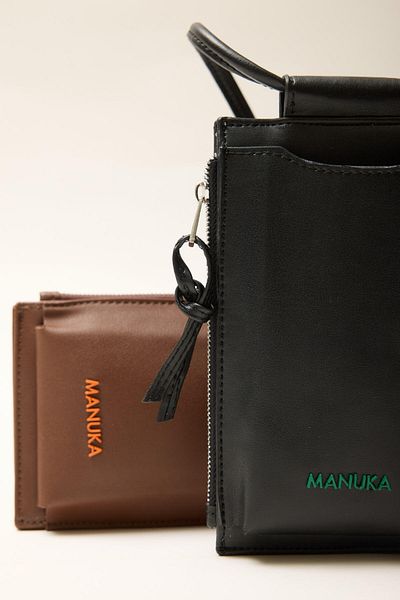Manuka SCHWARZE HANDYTASCHE MIT KARTE